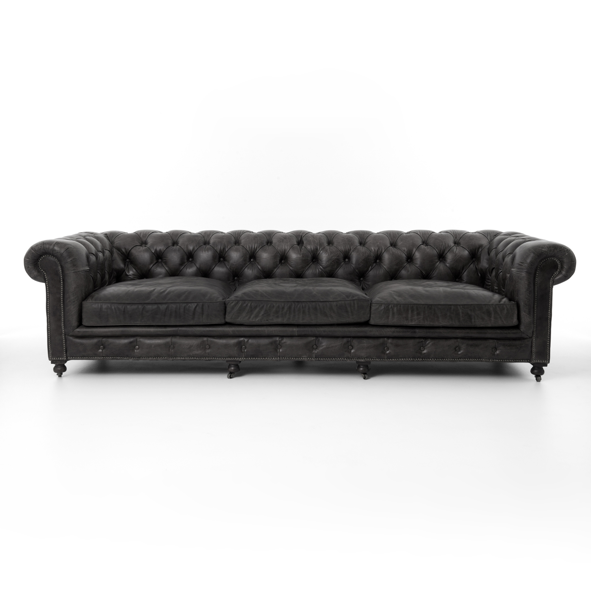 Conrad Sofa X Long In Rider Black Leather Katzberry Home Decor Sofa X Long In Rider Black Leather