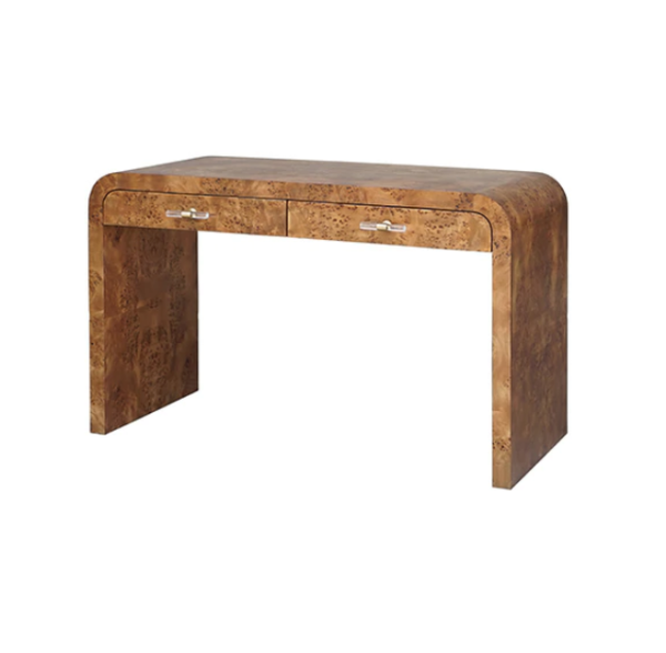 Burl Wood Desk - Dark finish | Katzberry Home Decor