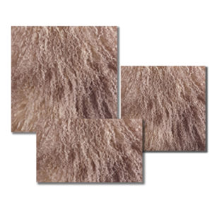 Mongolian Fur Pillow in an Oyster color.