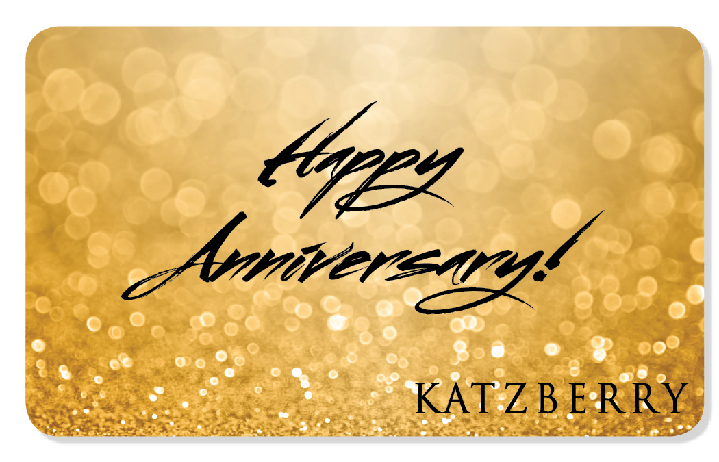 Happy Anniversary Gift Card in Gold