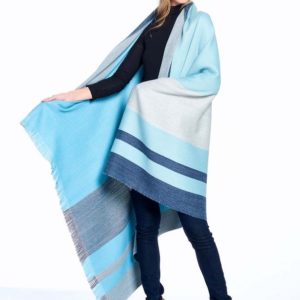Cool Agave Alpaca Throw showing front/back
