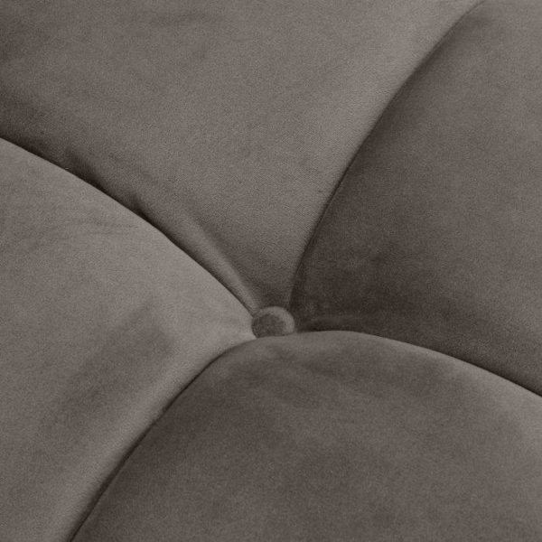 Sienna grey sofa button tuft closeup