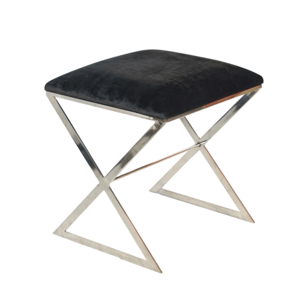 X-SIDE stool with nickel legs