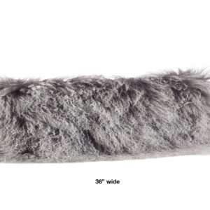 Charcoal mongolian fur pillow oblong shape