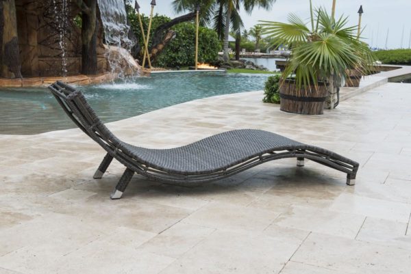 Panama Jack curved lounge chair side view